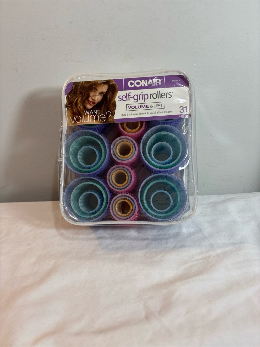Conair Self-Grip Rollers Set - Blue, Purple, Teal